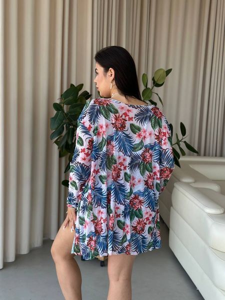Разноцветный пляжный комплект купальник + туника XL&ndash;3XL SW1251/1-xl фото