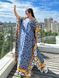 Платье-туника PLUS SIZE разноцветное из атласного шёлка XL&ndash;7XL SW650 фото 1