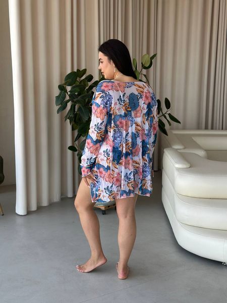 Разноцветный пляжный комплект купальник + туника XL&ndash;2XL SW1285/1-xl фото