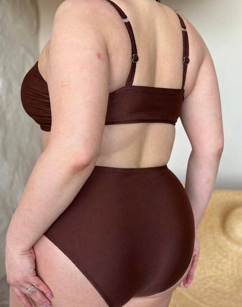 Роздільний купальник PLUS SIZE коричневий 4XL SW4031 фото