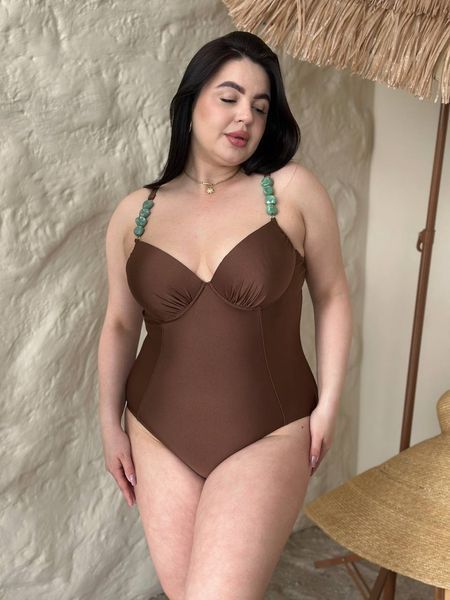 Слитный купальник PLUS SIZE с декоративными бретелями XL&ndash;4XL SW4045-xl фото