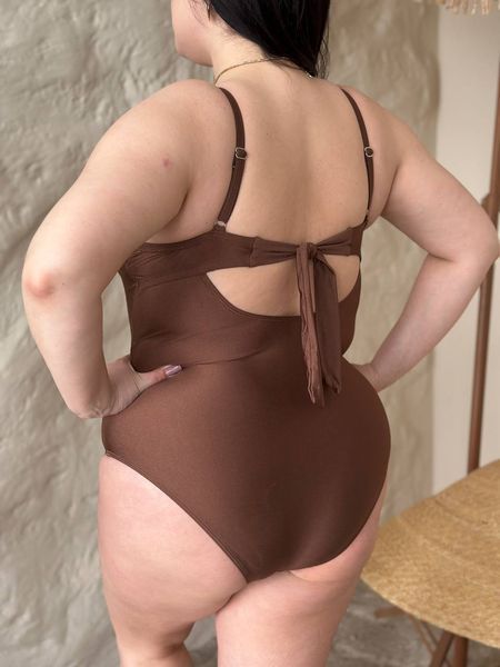 Слитный купальник PLUS SIZE с декоративными бретелями XL&ndash;4XL SW4045-xl фото