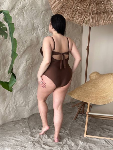 Слитный купальник PLUS SIZE с декоративными бретелями XL&ndash;4XL SW4045-xl фото