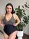 Суцільний купальник PLUS SIZE чорний з геометричним принтом XL&ndash;2XL SW3574 фото 2