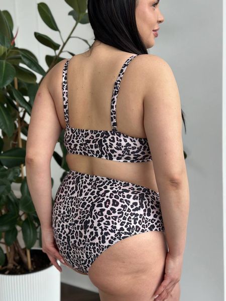 Раздельный купальник PLUS SIZE пудровый с леопардовым принтом 4XL SW3596-4xl фото