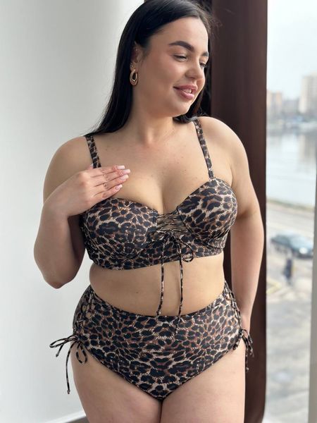 Роздільний купальник PLUS SIZE з леопардовим принтом 3XL&ndash;4XL SW3620-3xl фото